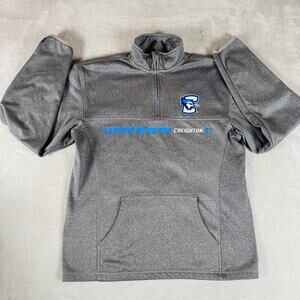 Vintage Creighton Bluejays Pullover Men Small Gray Jansport 1/4 Zip College NCAA